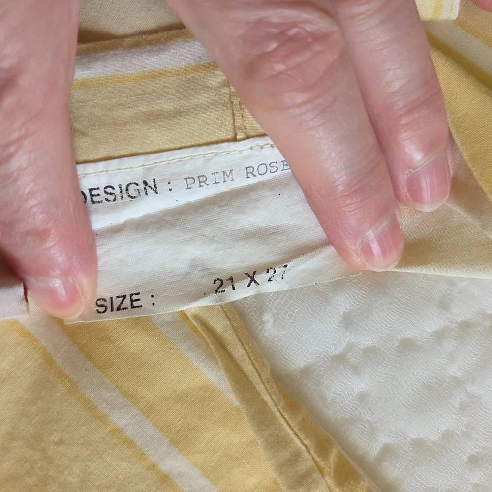 J Clayton International Set of 2 Standard Pillow Shams Cotton Yellow Reversible